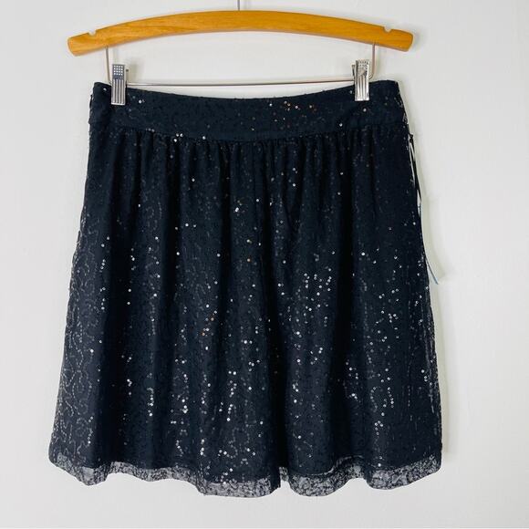 NEW Cynthia Rowley black sequin evening holiday party mini skirt 8 - Picture 5 of 7